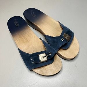 Dr. Scholl's Original Collection Sandal Women's Size 9 Navy Suede Buckle Slide